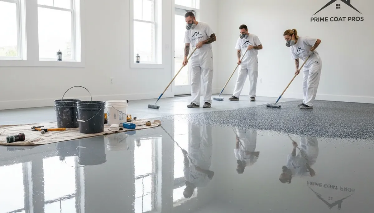 Professional epoxy garage floor coating by expert painters in Nashville, TN